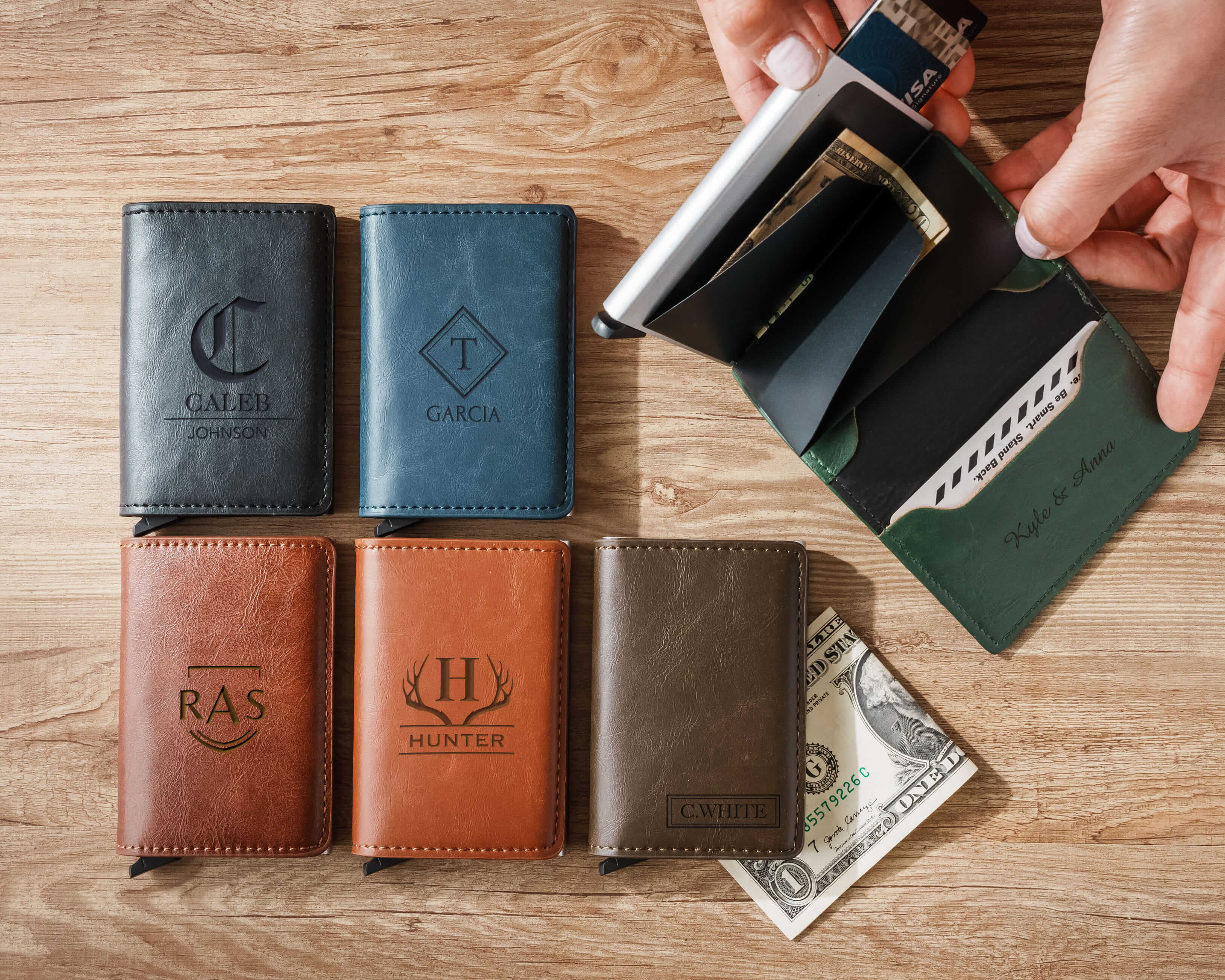 Pop-Up Leather Wallet