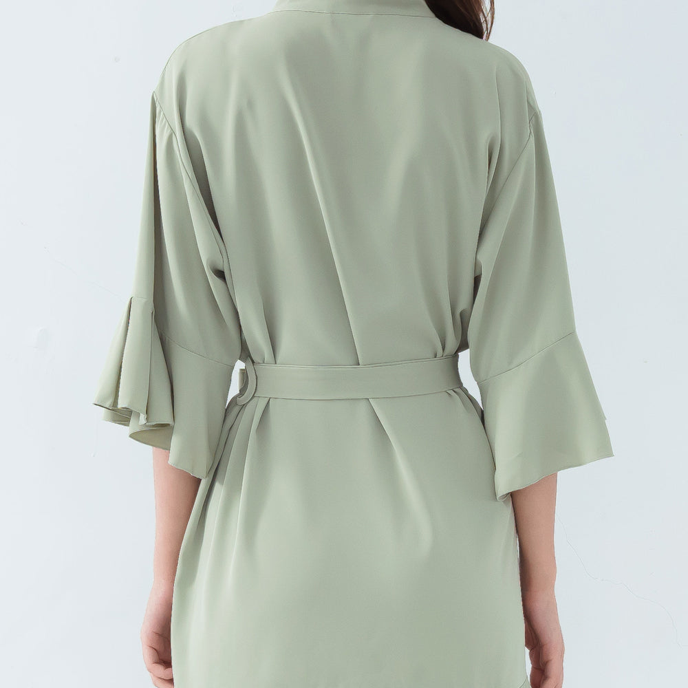 Birth Flower Ruffle Party Robes - Plus