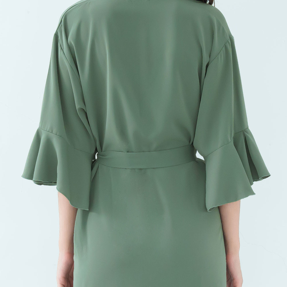 Birth Flower Ruffle Party Robes - Plus