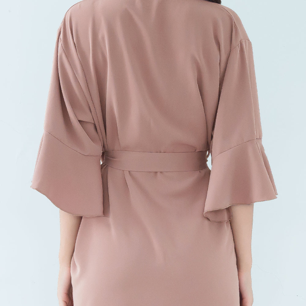 Birth Flower Ruffle Party Robes - Plus