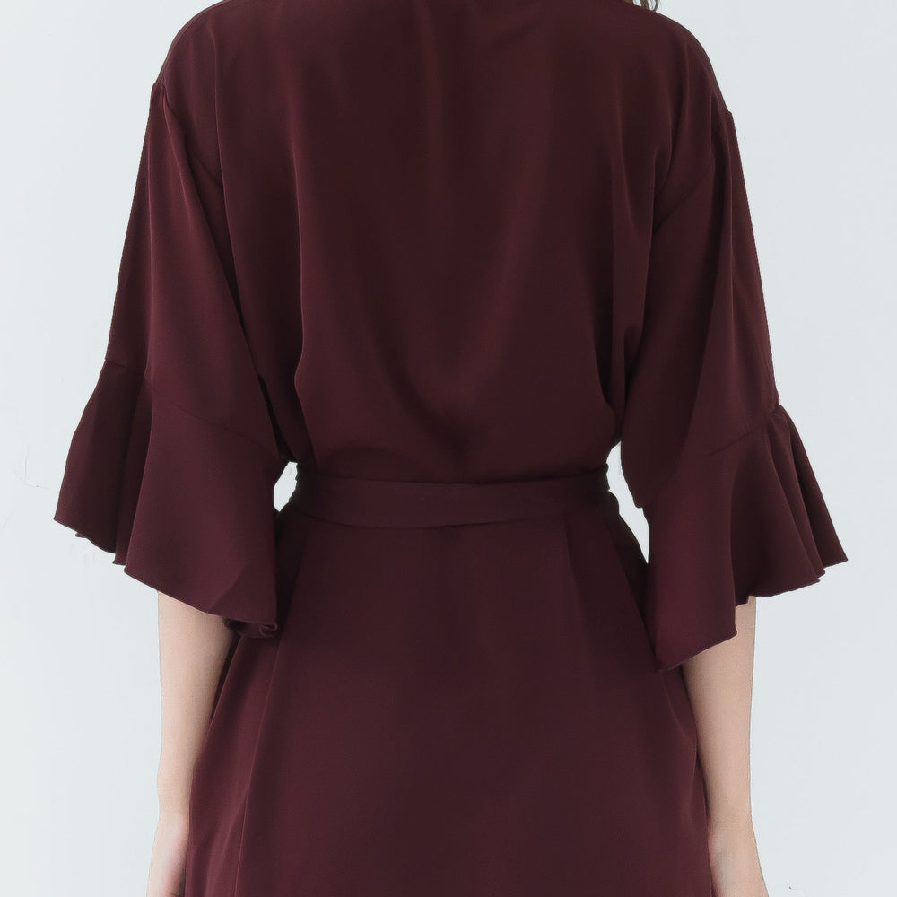 Birth Flower Ruffle Party Robes - Plus