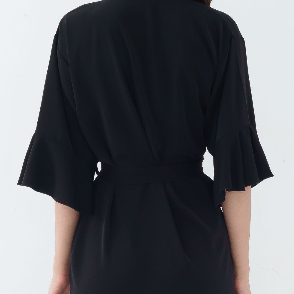 Birth Flower Ruffle Party Robes - Plus