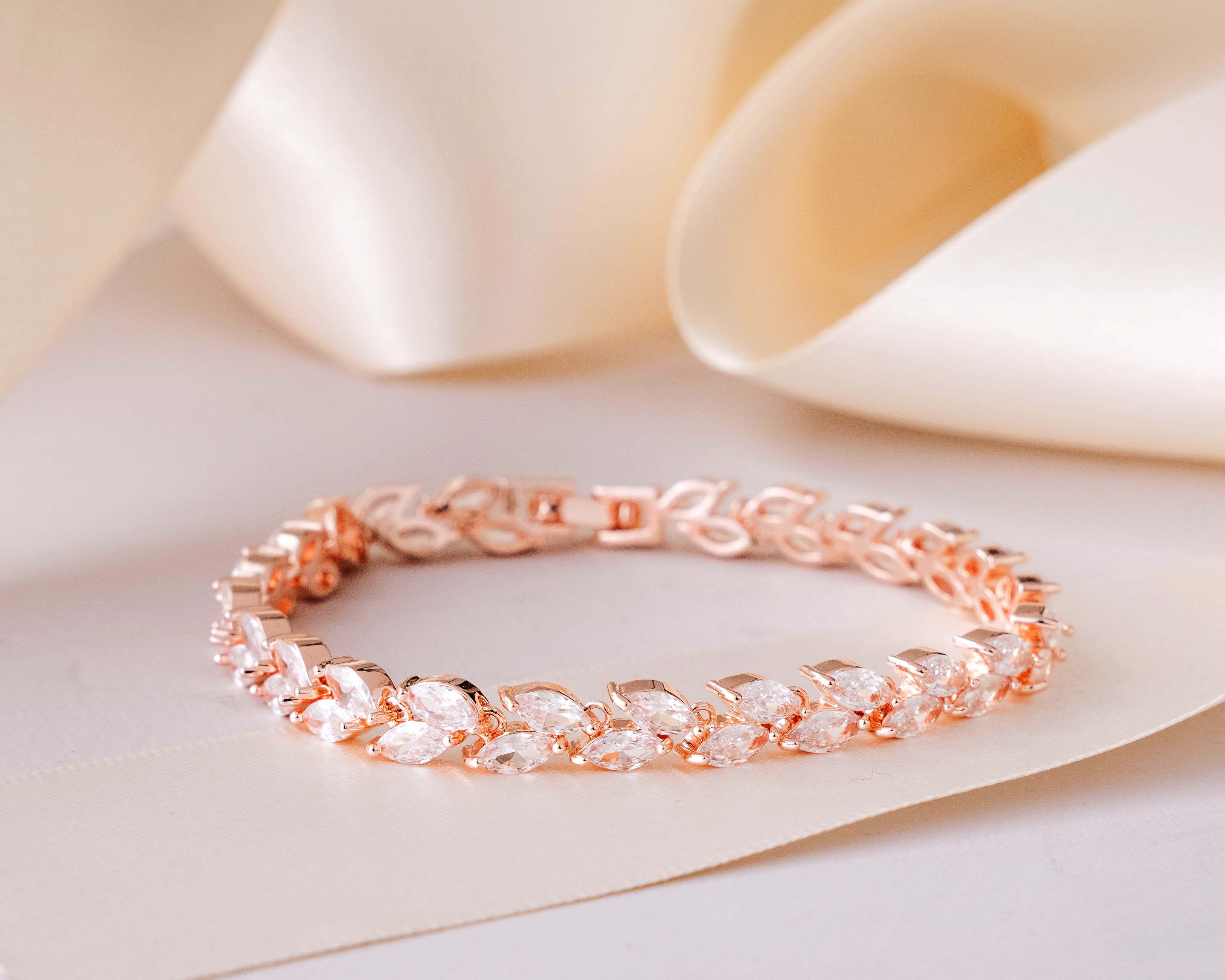 Non Adjustable Crystal Wedding Bracelet