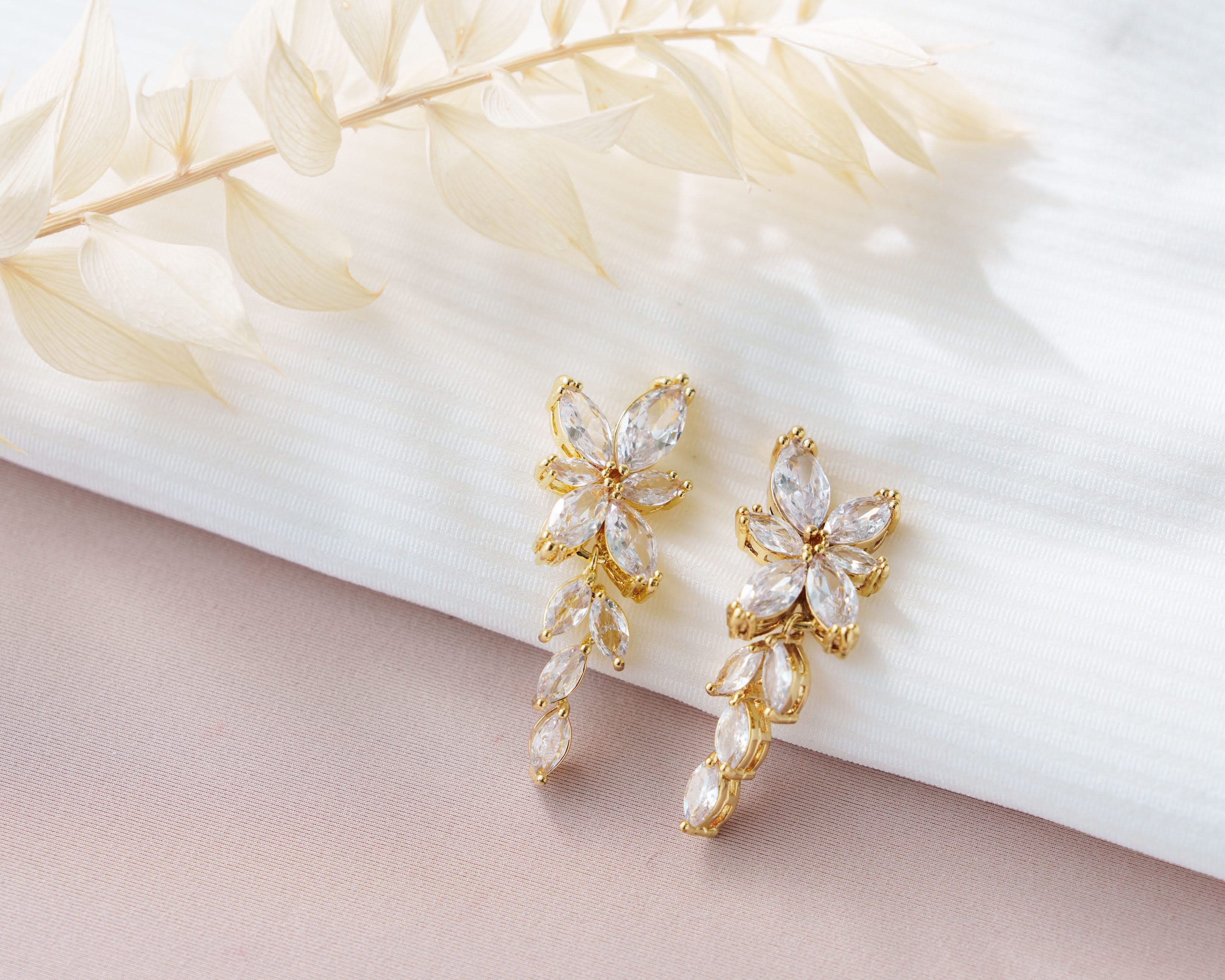 Crystal Drop Wedding Earrings
