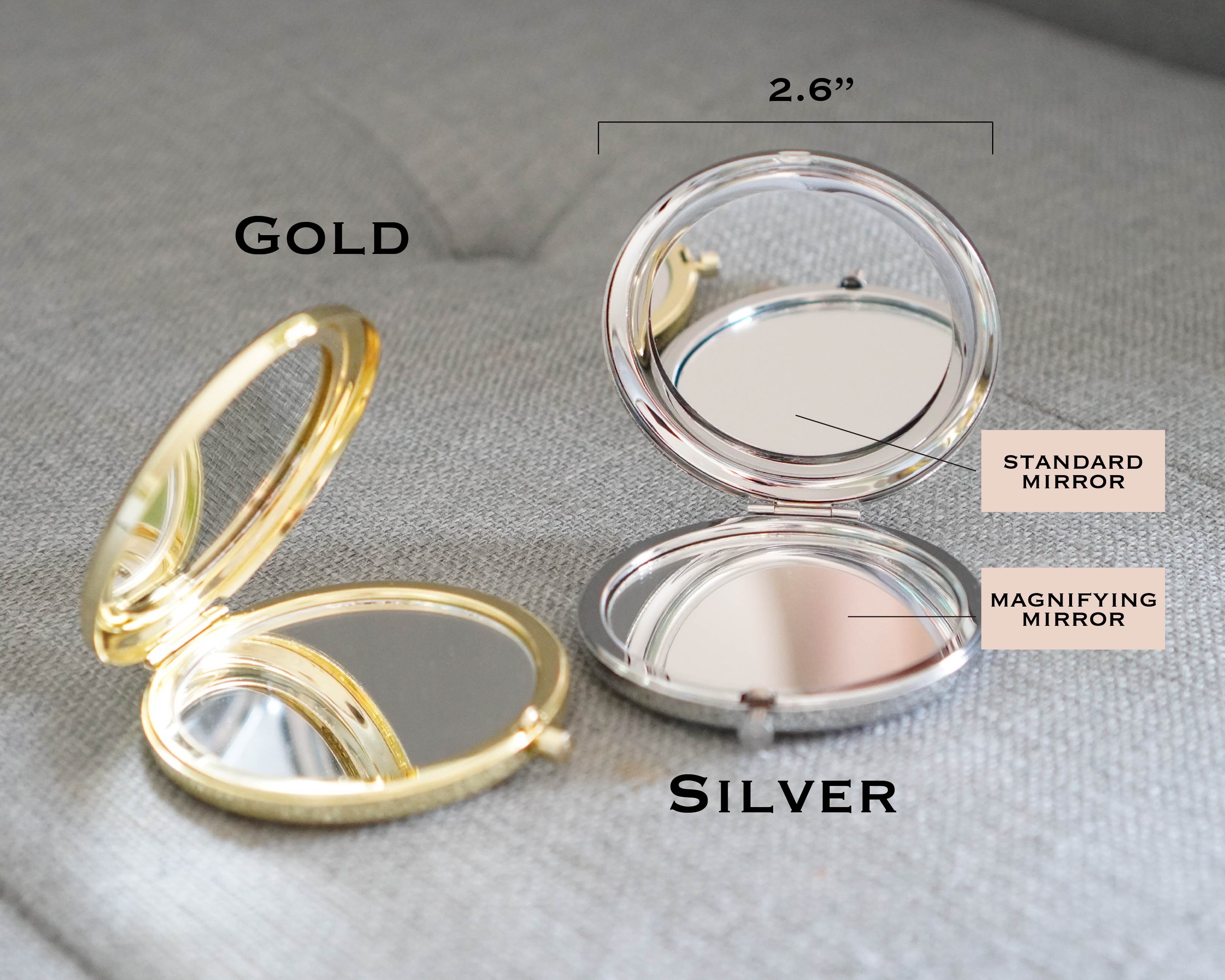 Birth Flower Compact Mirror with Gift Box