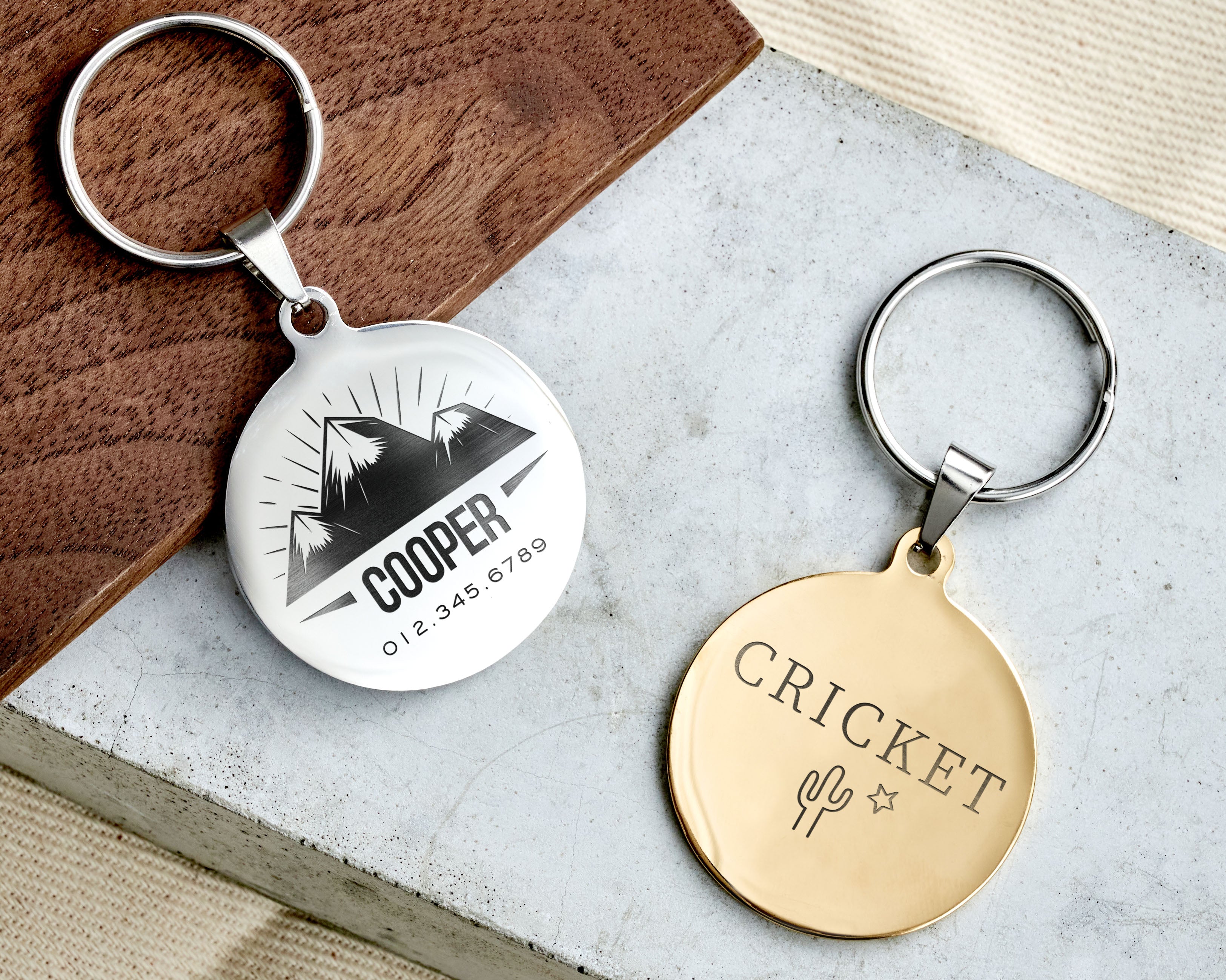 Personalized Dog ID Name Tag - Round