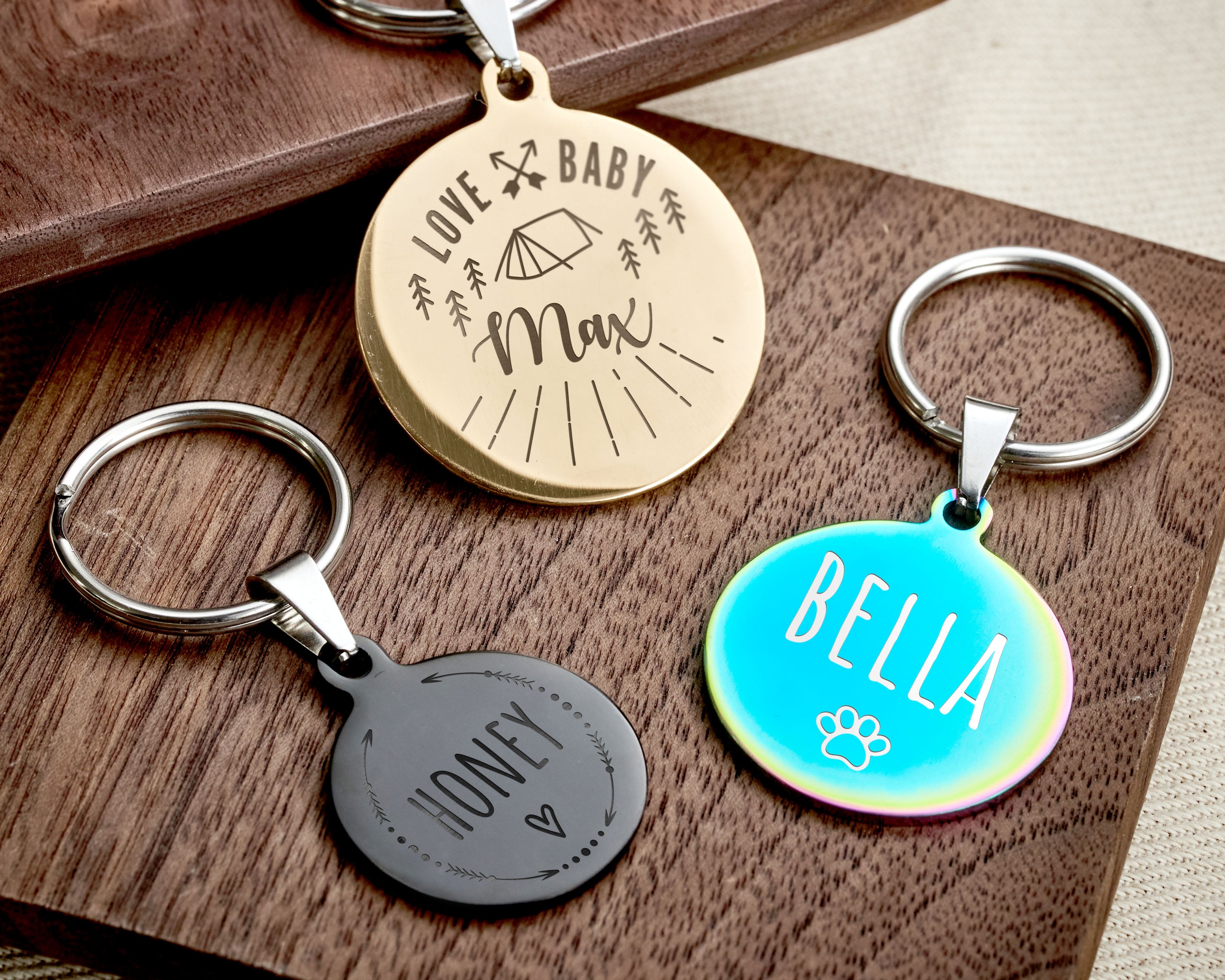 Personalized Dog ID Name Tag - Round