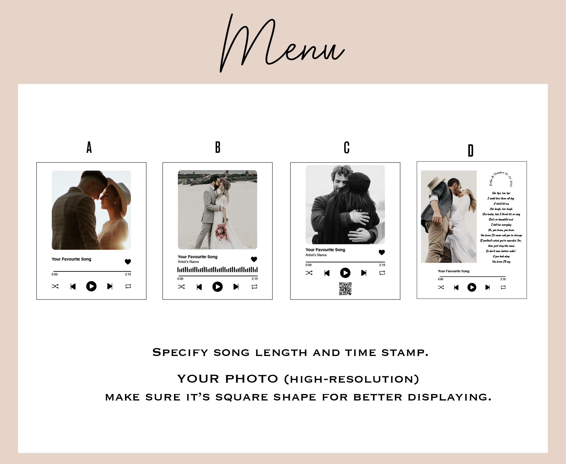 Light Up Acrylic Song Plaque