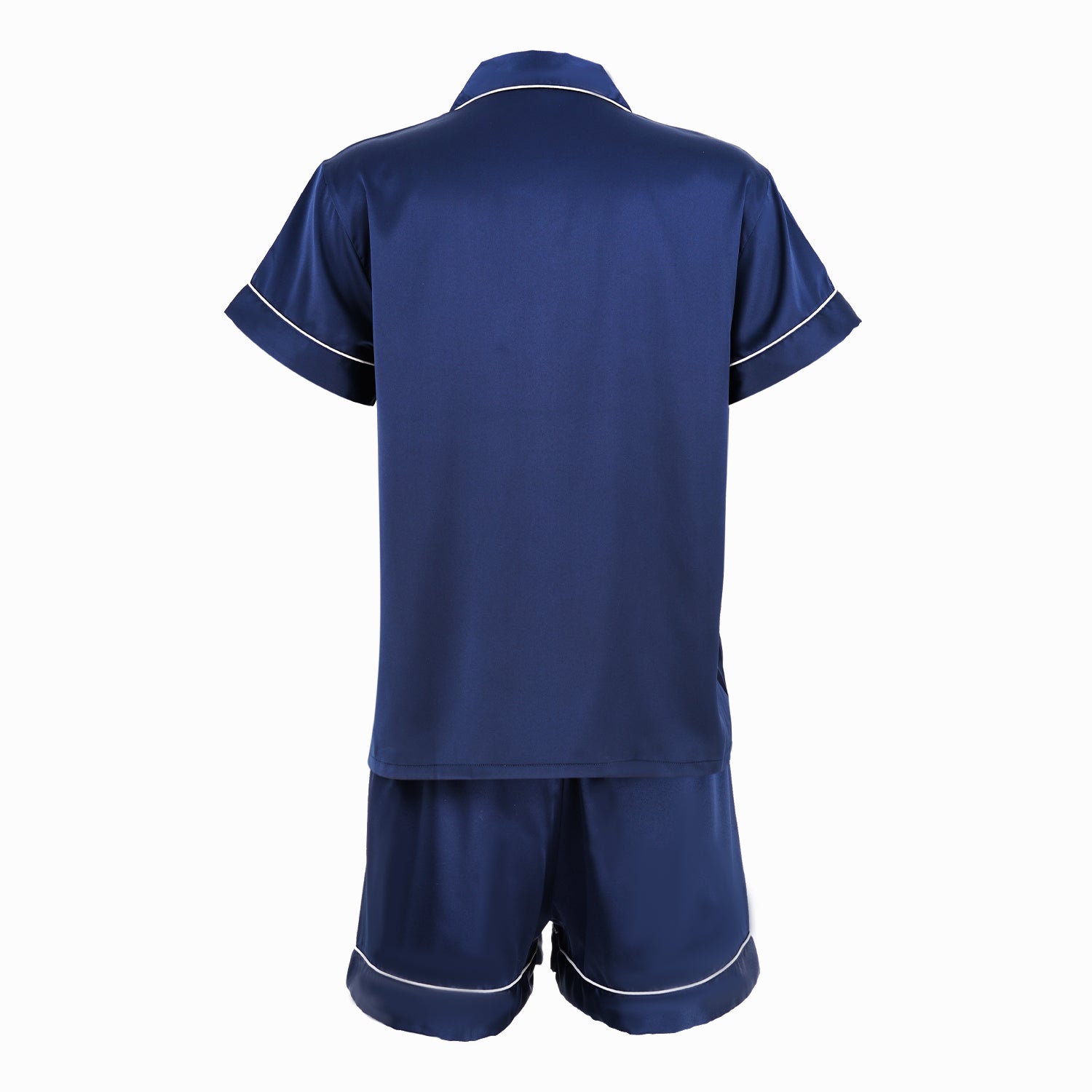 Short Satin Pajamas Set - Back Design