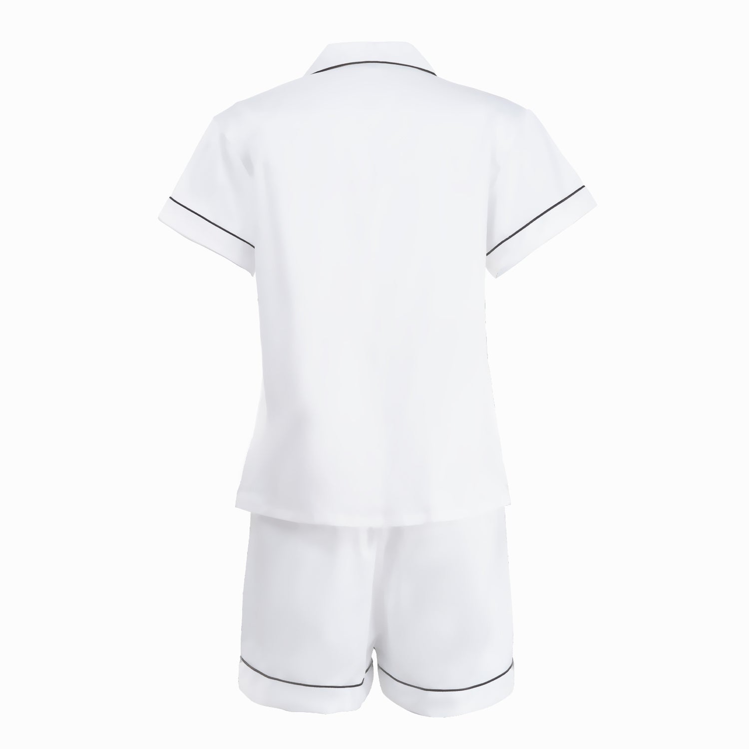 Short Satin Pajamas Set - Back Design