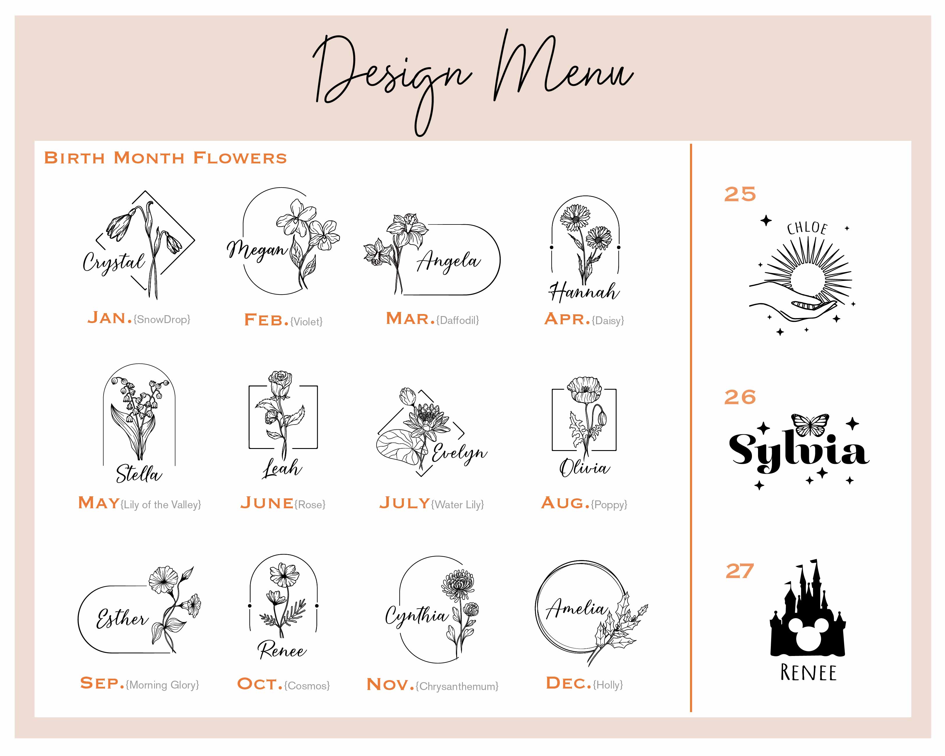 40oz Stainless Steel Tumbler with Handle, Straw, and Lid - Birth Flower