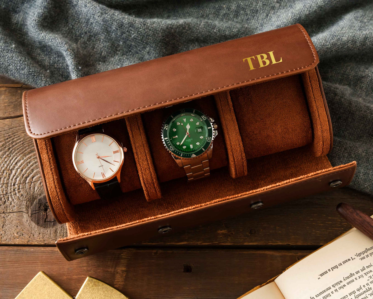 Personalized Leather Watch Case – photo 1