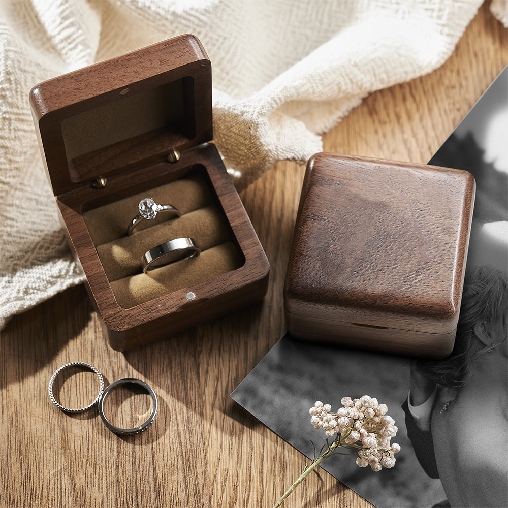 Engraved Custom Wedding Ring Box