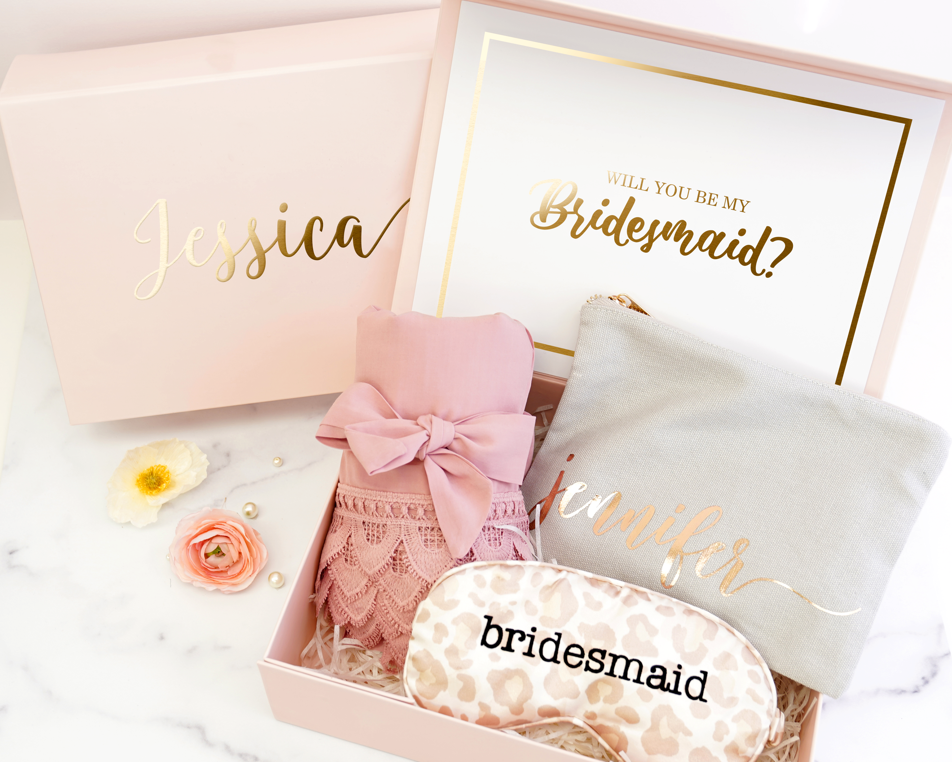 Blush Bridal Proposal Box