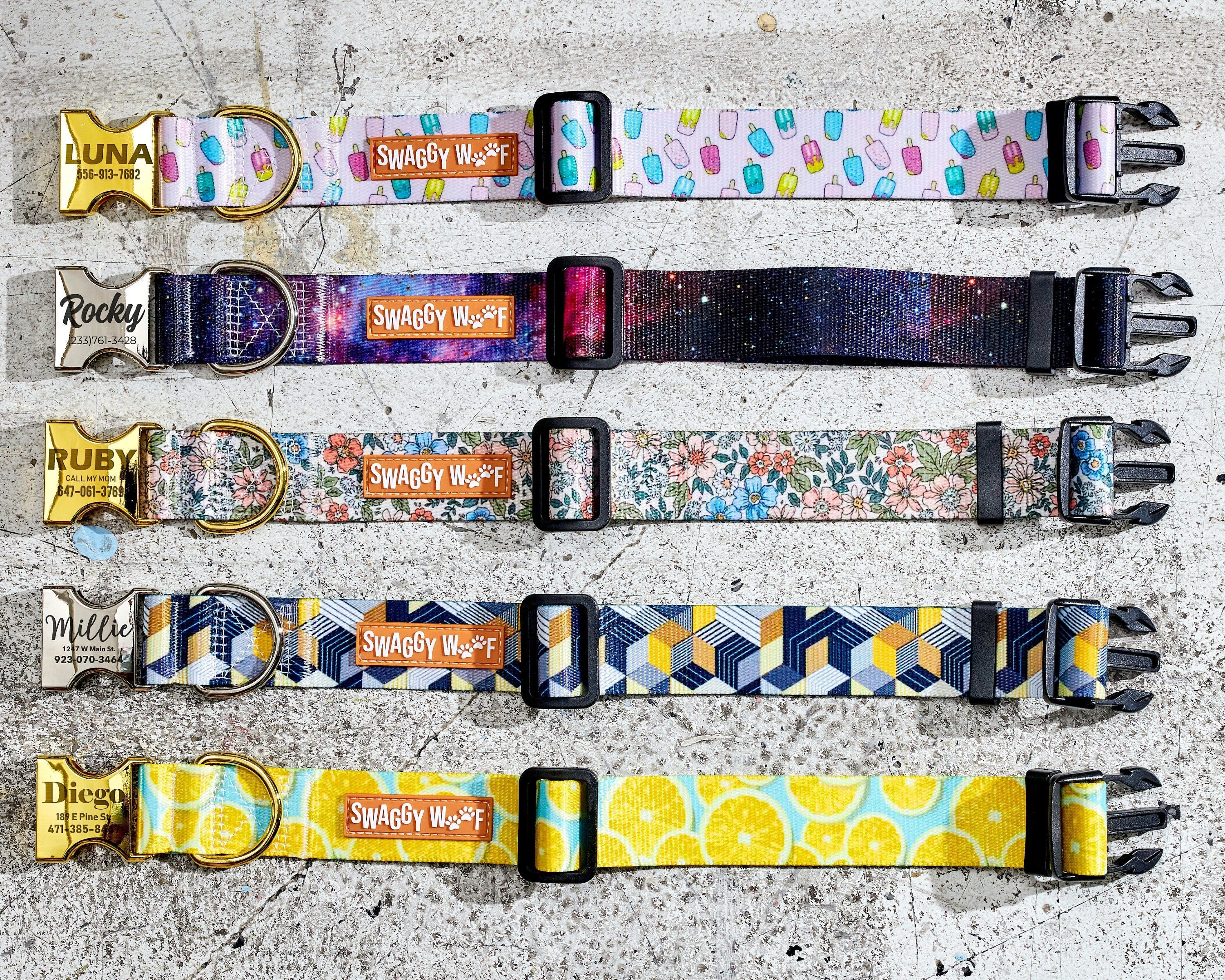 Personalized Dog Collar | Gift for Pets | Engraved Metal Buckle | Cute Dog Collar | Boy Girl Dog Collar | Adjustable Custom Name Dog Collar