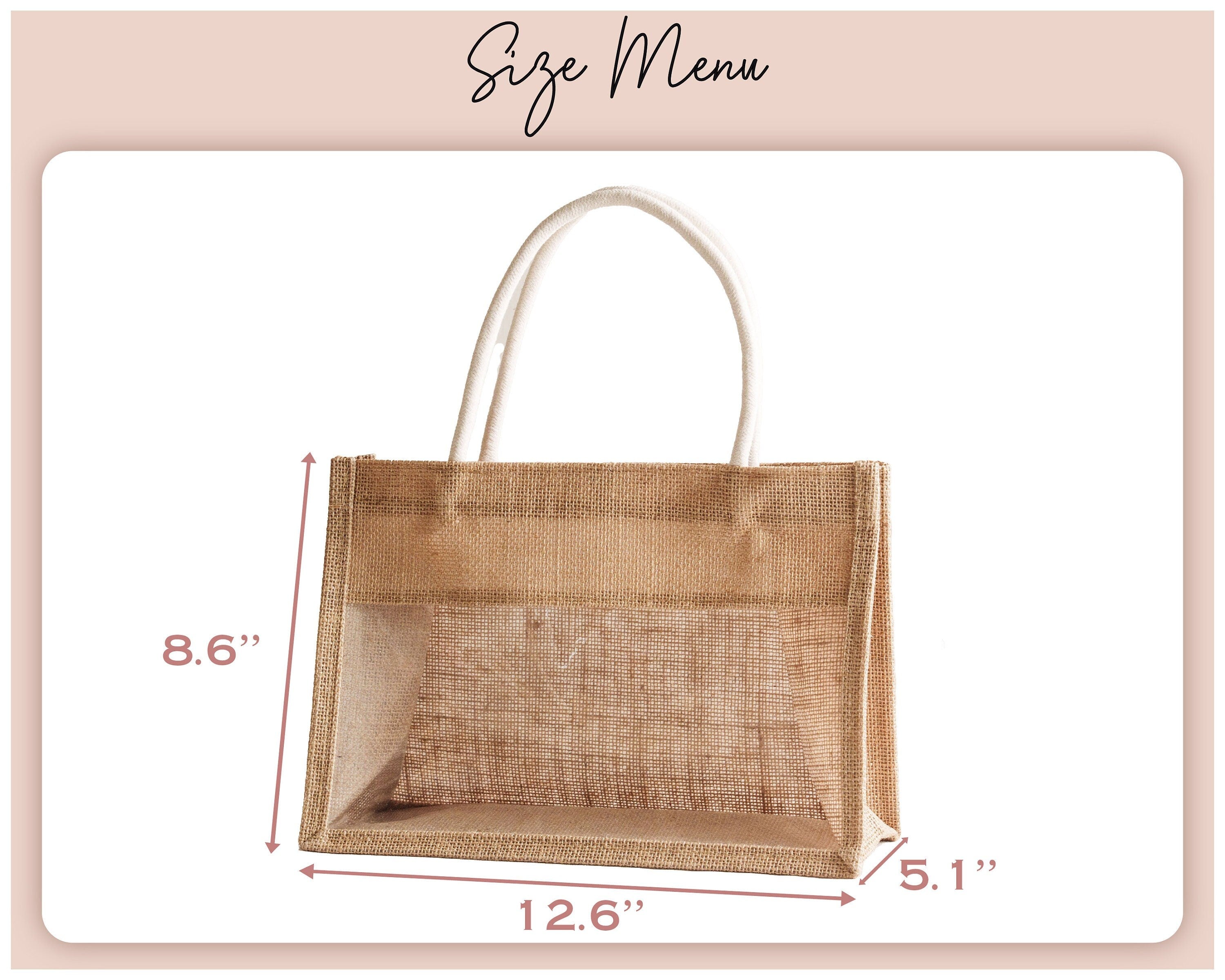 Personalize Jute Bridesmaid Burlap Tote Bags with Name, Bridal Party Beach Bag, Wedding Favor, Bridesmaid Proposal, Custom Reusable Bag Idea