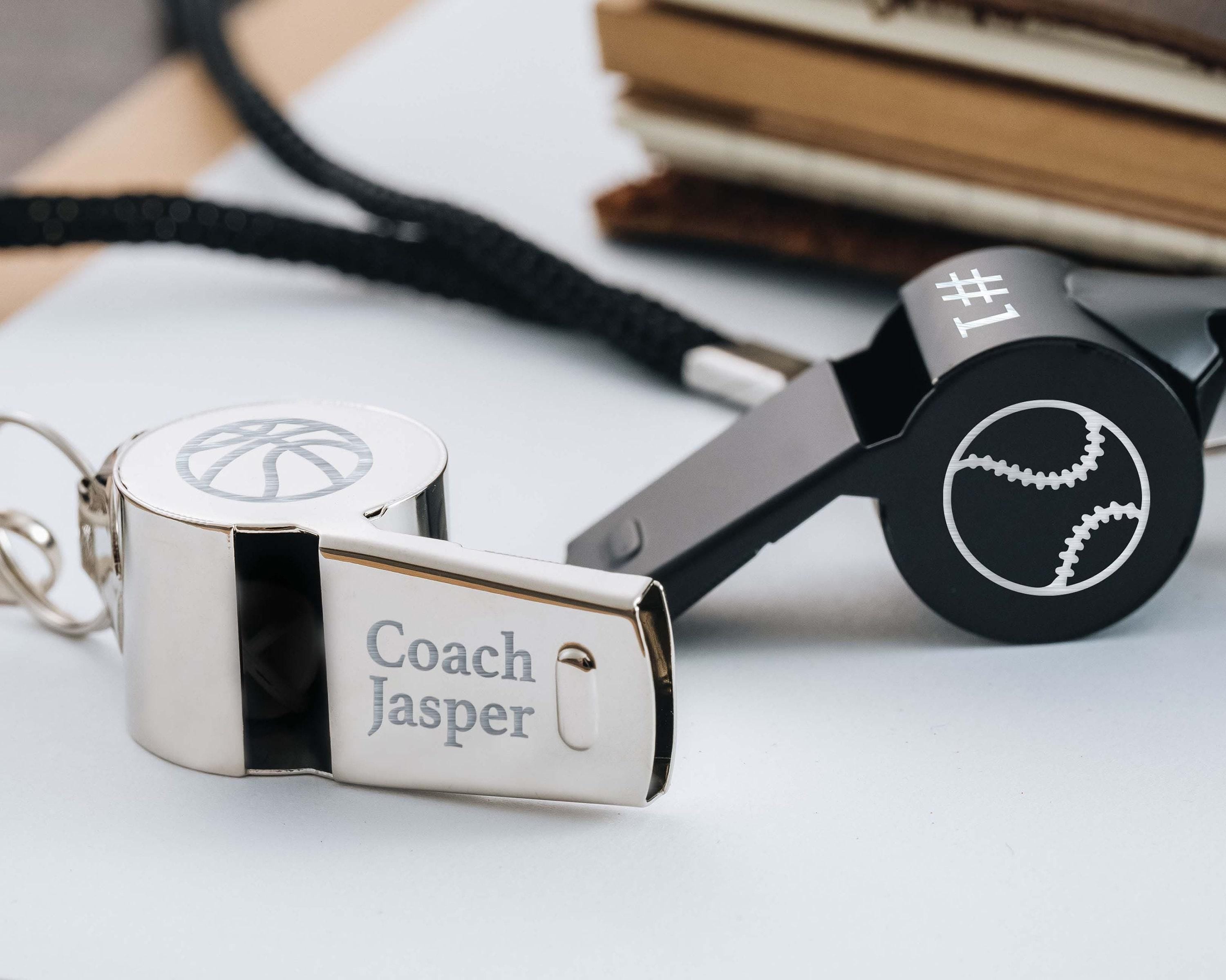 Personalized Whistle, Gifts for Basketball Coach, Referee Whistle, Custom Engraved Football Coach, Soccer Coach, Baseball Coach, Teacher Appreciation Gift