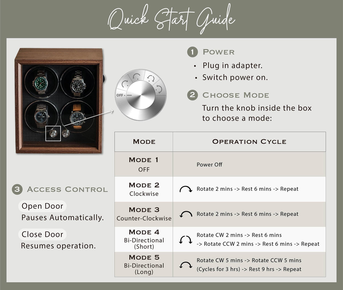 Personalized Wooden Automatic Watch Winder — product detail 6