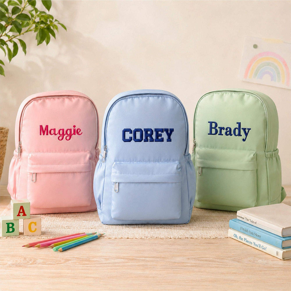 Personalized Embroidered Toddler Backpack — product view 10