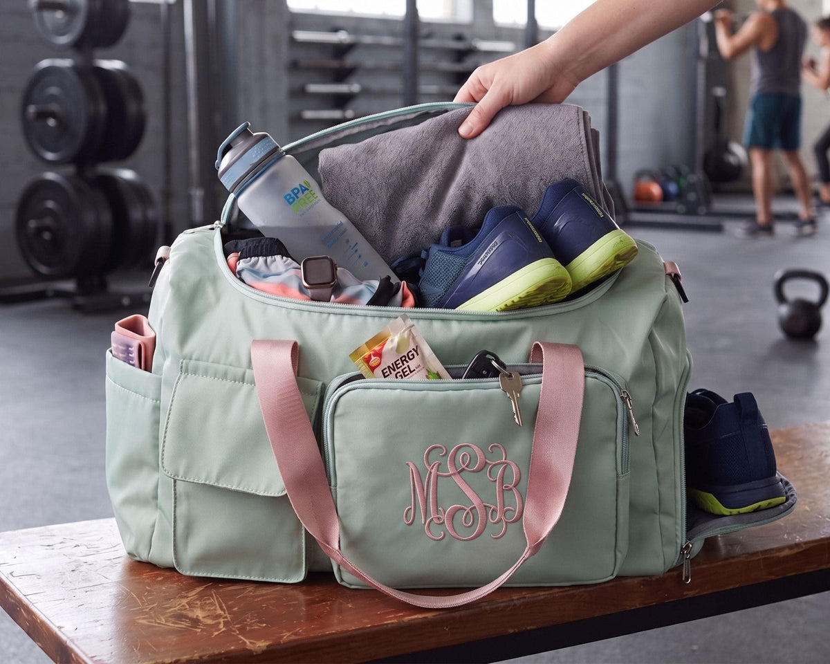 Personalized Nylon Weekender Travel Bag — personalization choice chart