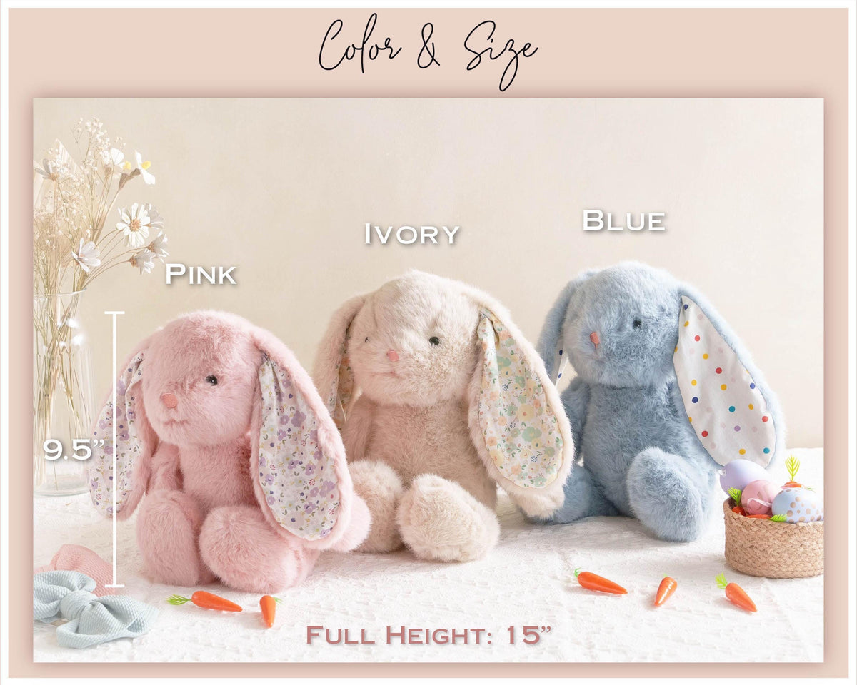 Personalized Plush Bunny with Embroidered Ears — design and personalization guide