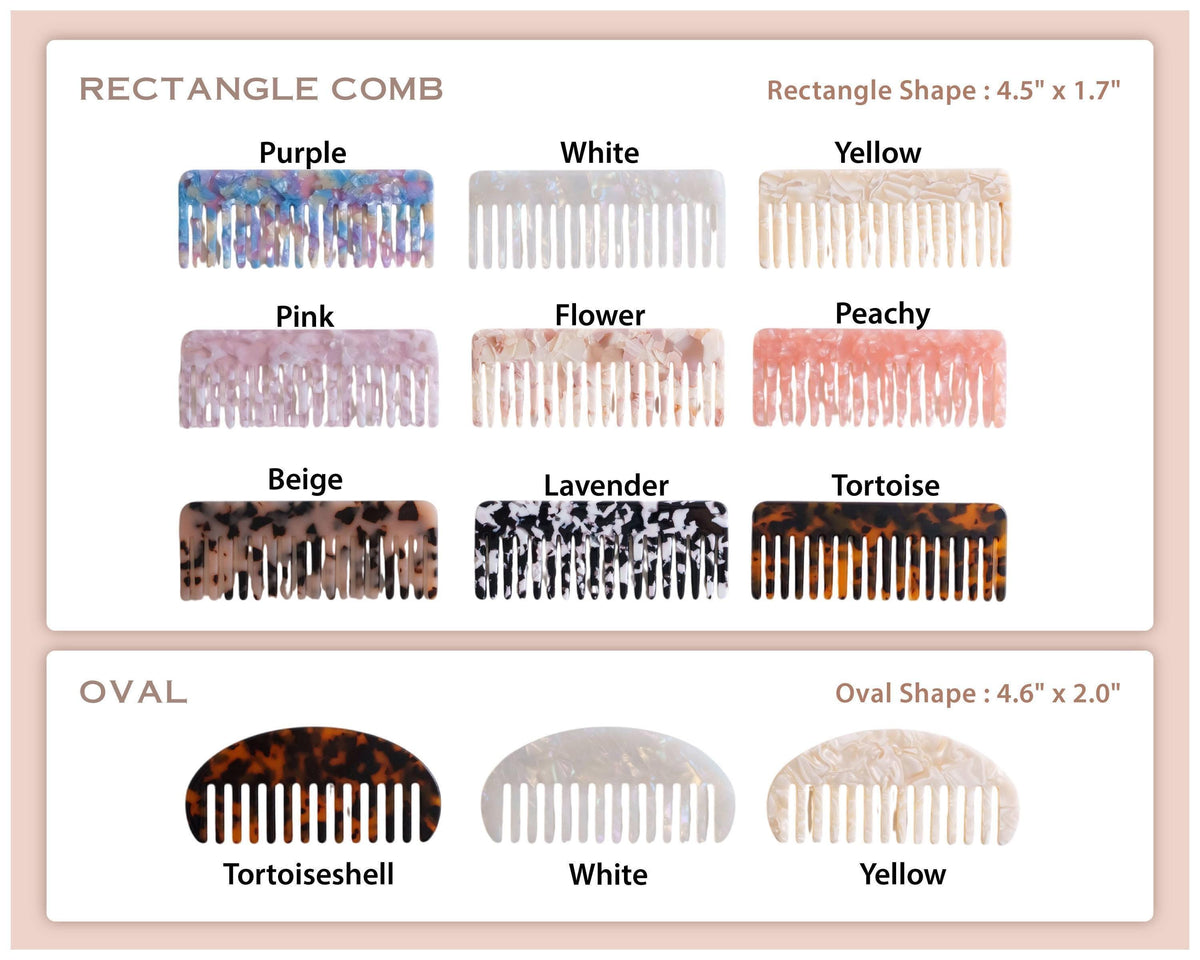 Personalized Acetate Hair Comb — product view 6