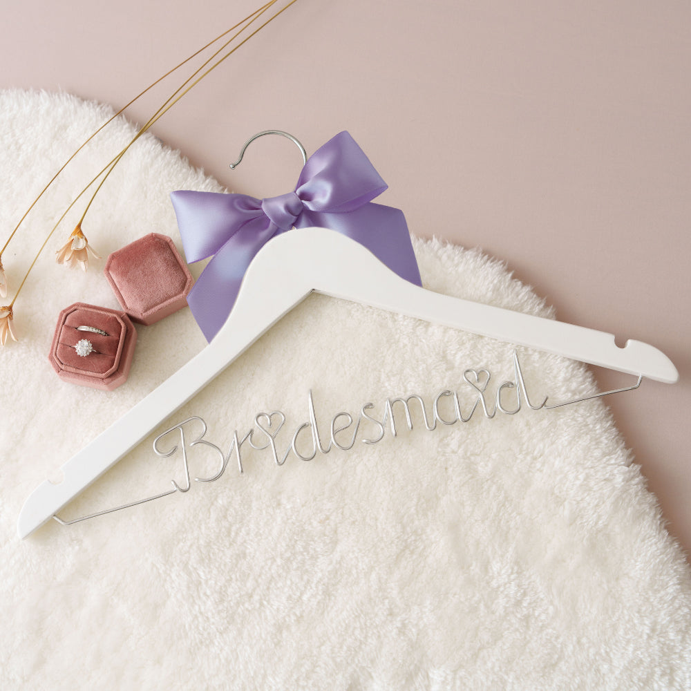 Bridesmaid Wire Wedding Hanger with Bow