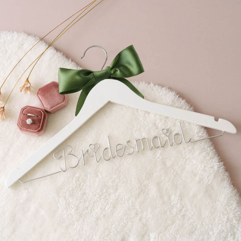 Bridesmaid Wire Wedding Hanger with Bow