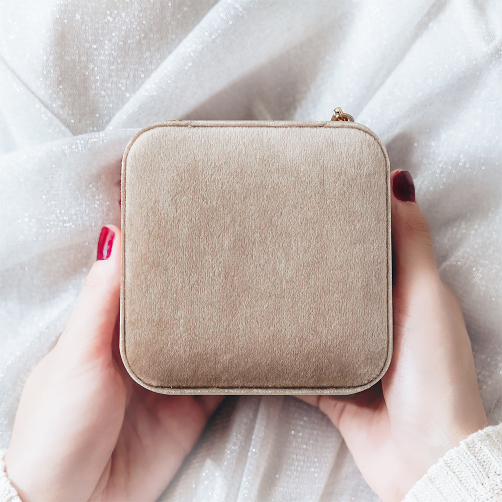 Velvet Travel Jewelry Case | Name Design