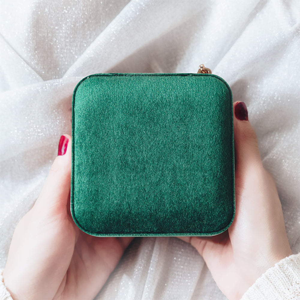 Velvet Travel Jewelry Case | Name Design