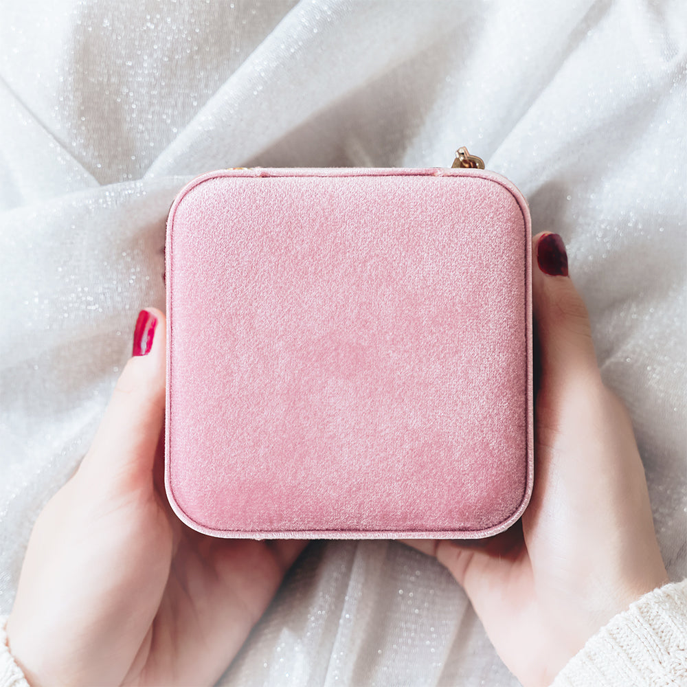 Velvet Travel Jewelry Case | Name Design