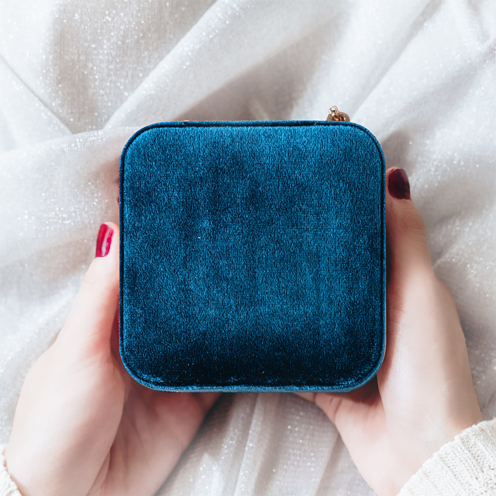 Velvet Travel Jewelry Case | Name Design