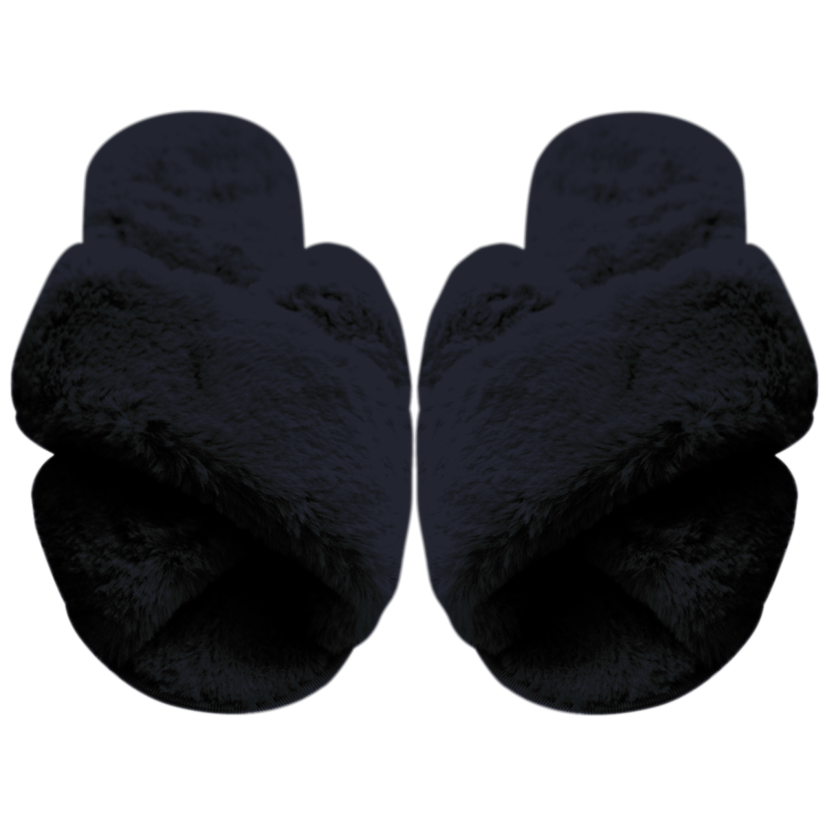 Bridesmaid Slippers - Custom Black bridesmaid & bridal slipper
