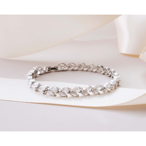 Non Adjustable Crystal Wedding Bracelet