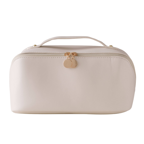 Leather Embroidered Makeup Bag