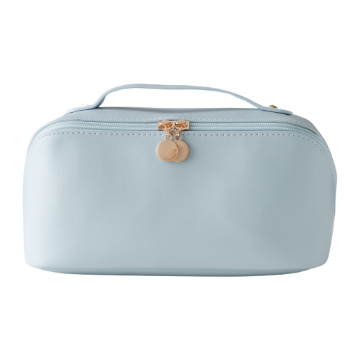 Leather Embroidered Makeup Bag