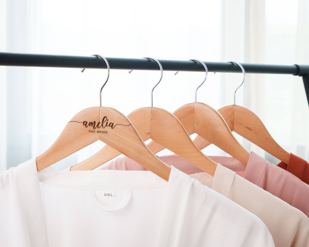 Adult Wooden Hanger with Bar
