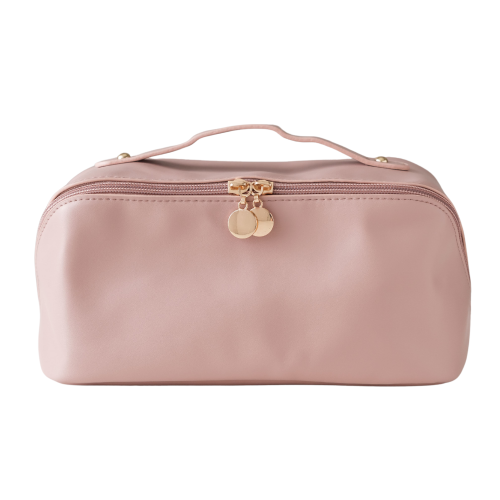 Leather Embroidered Makeup Bag