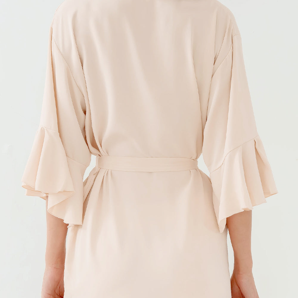 Birth Flower Ruffle Party Robes  - Plus