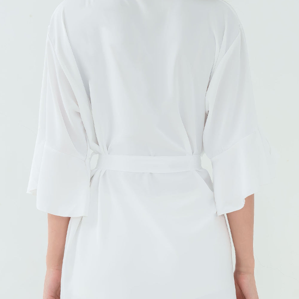 Birth Flower Ruffle Party Robes  - Plus