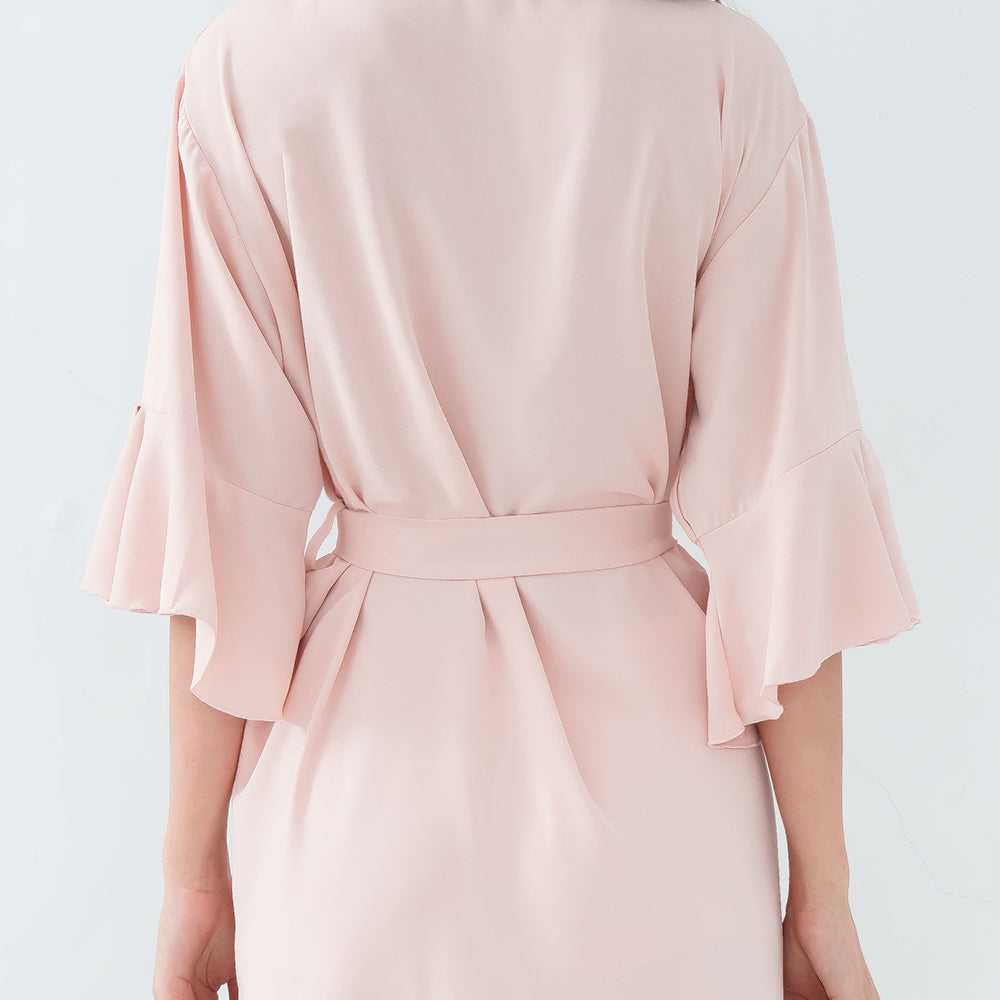 Birth Flower Ruffle Party Robes  - Plus