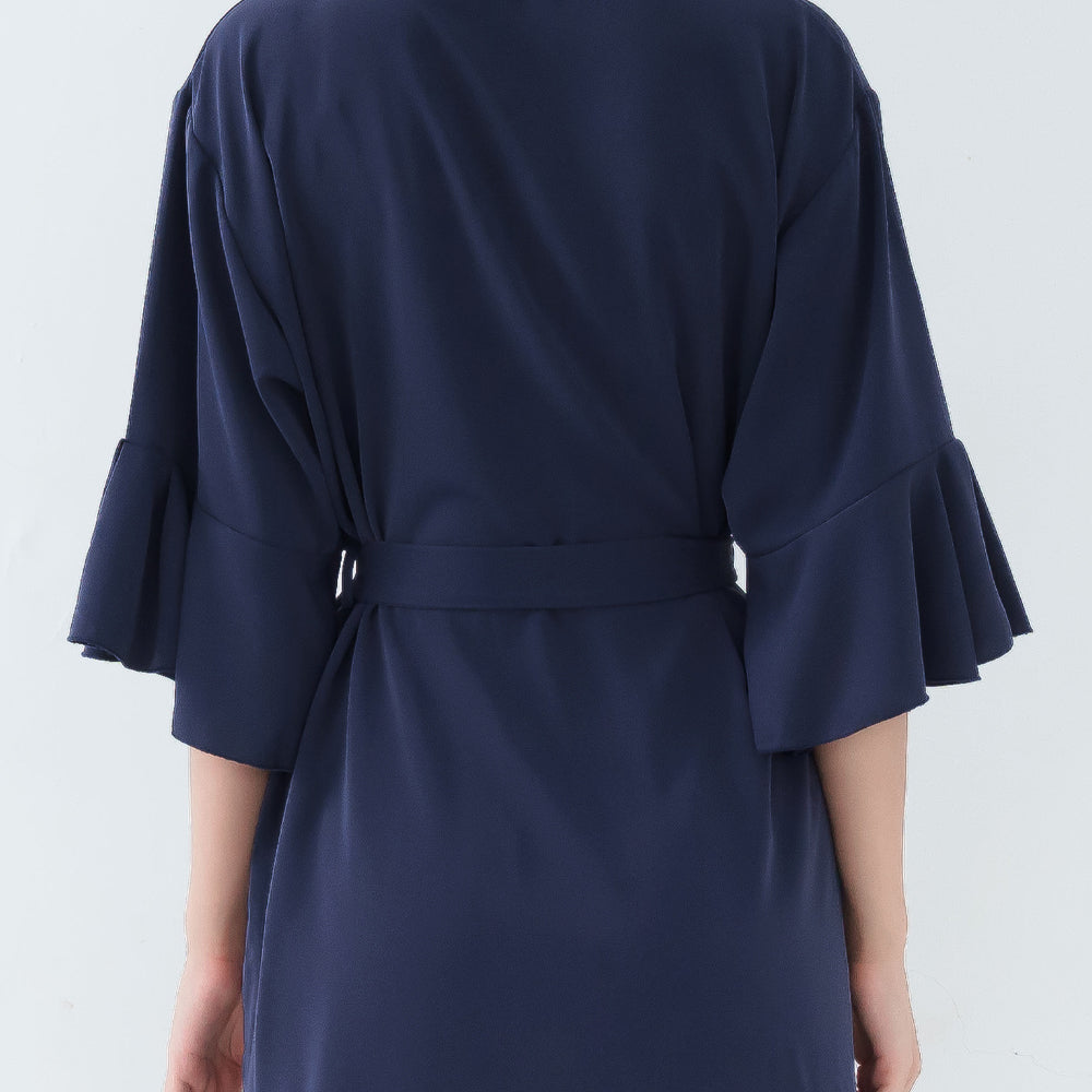 Birth Flower Ruffle Party Robes  - Plus