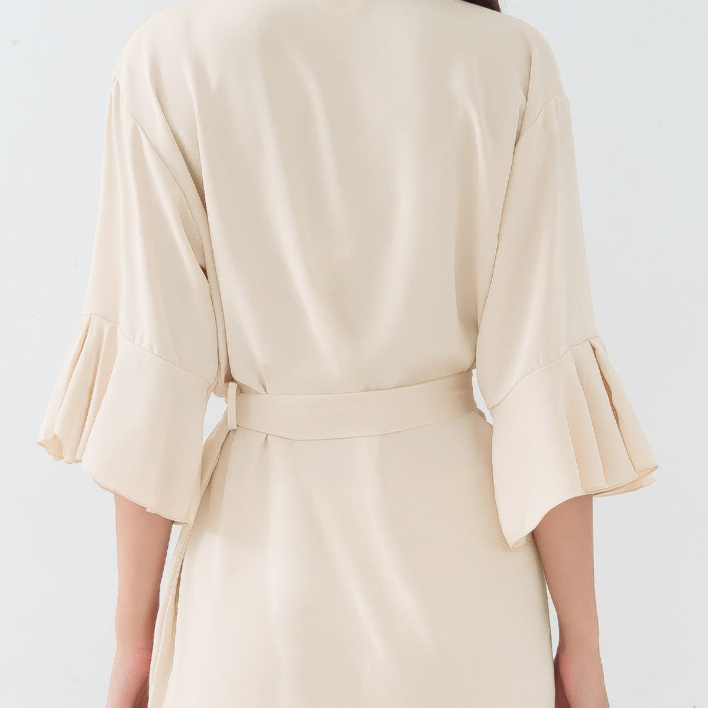 Birth Flower Ruffle Party Robes  - Plus