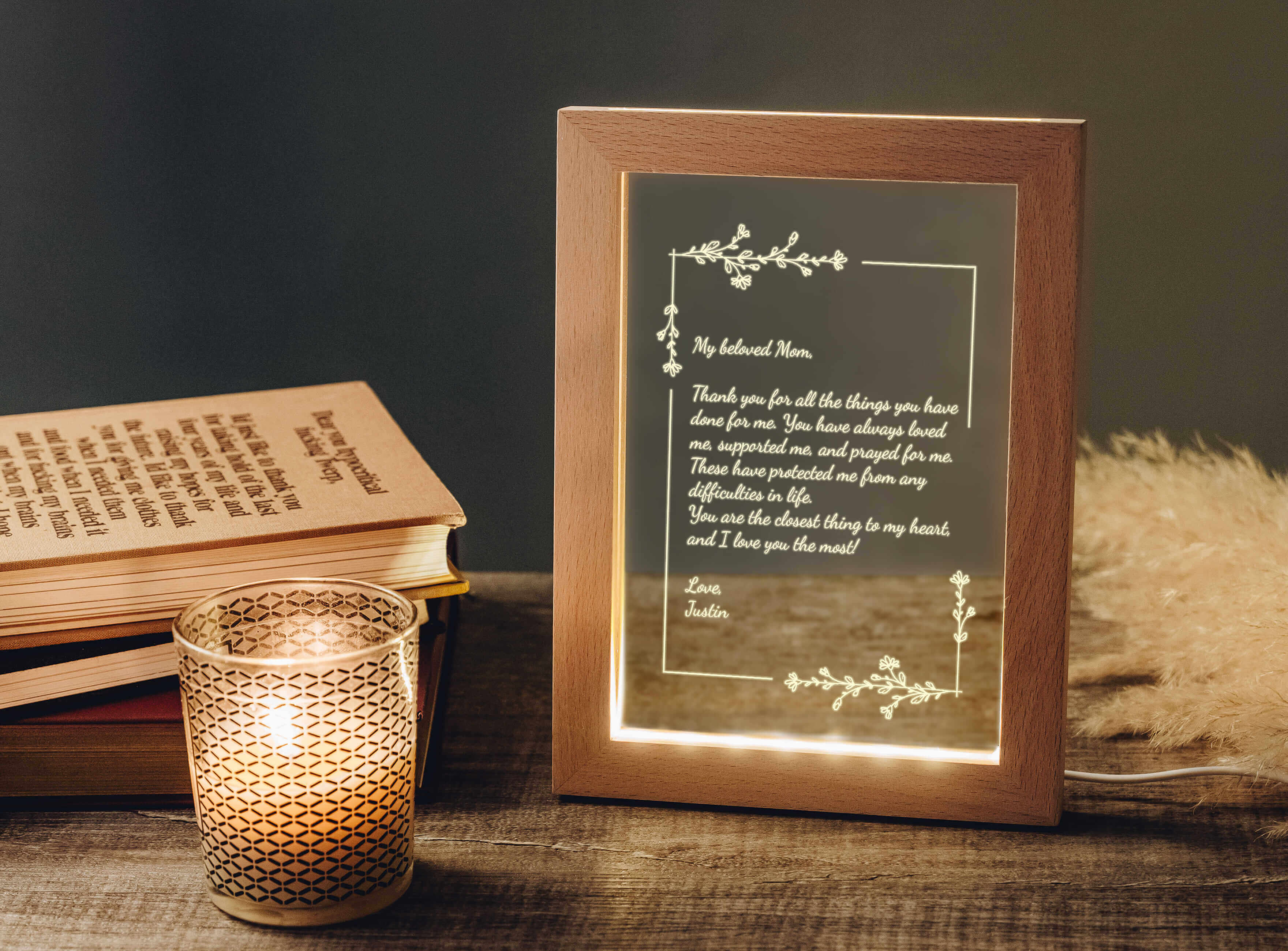 Personalized Letter Night Light for Your Loves - Hundred Hearts