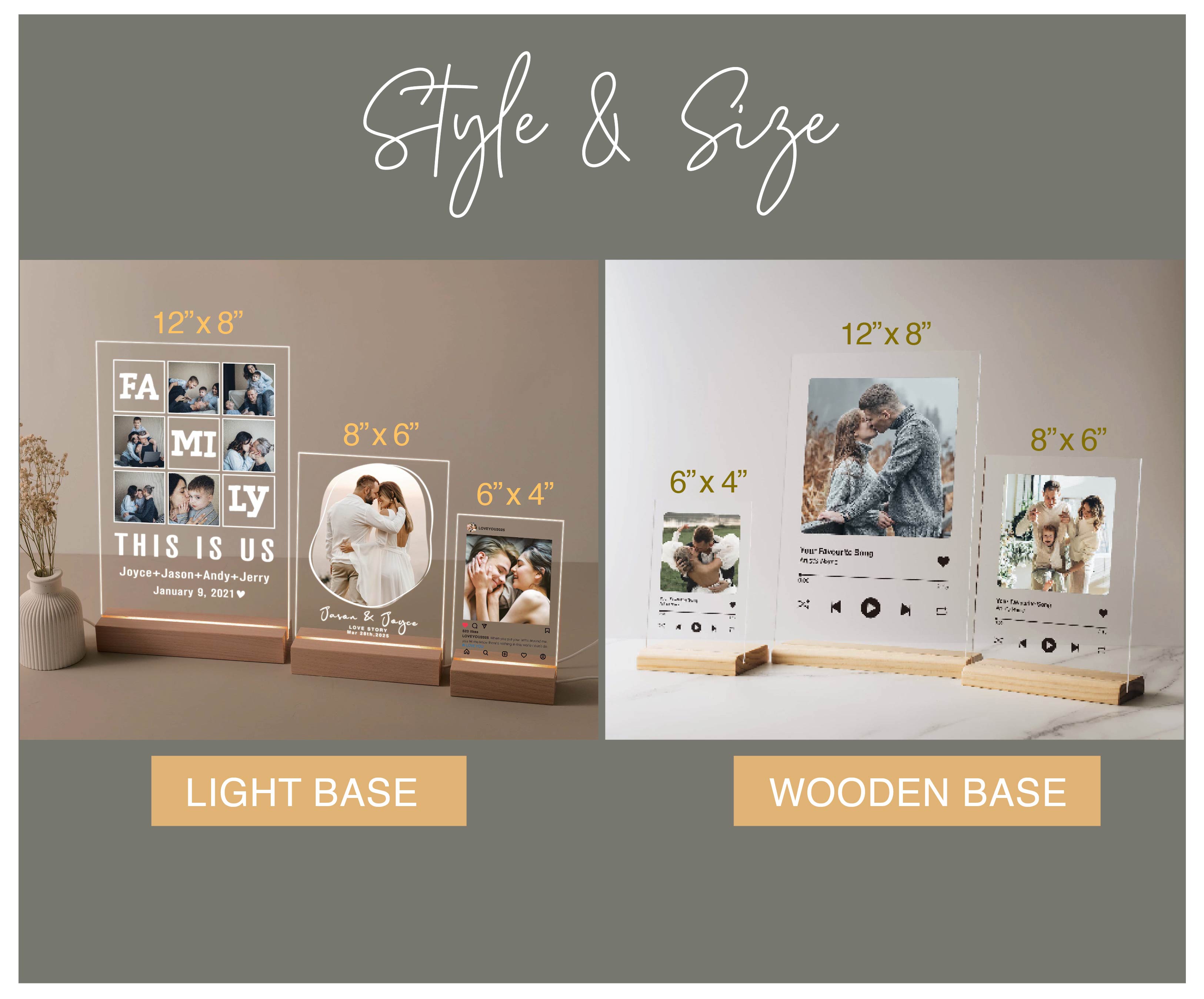Light Up Curve Picture Frame