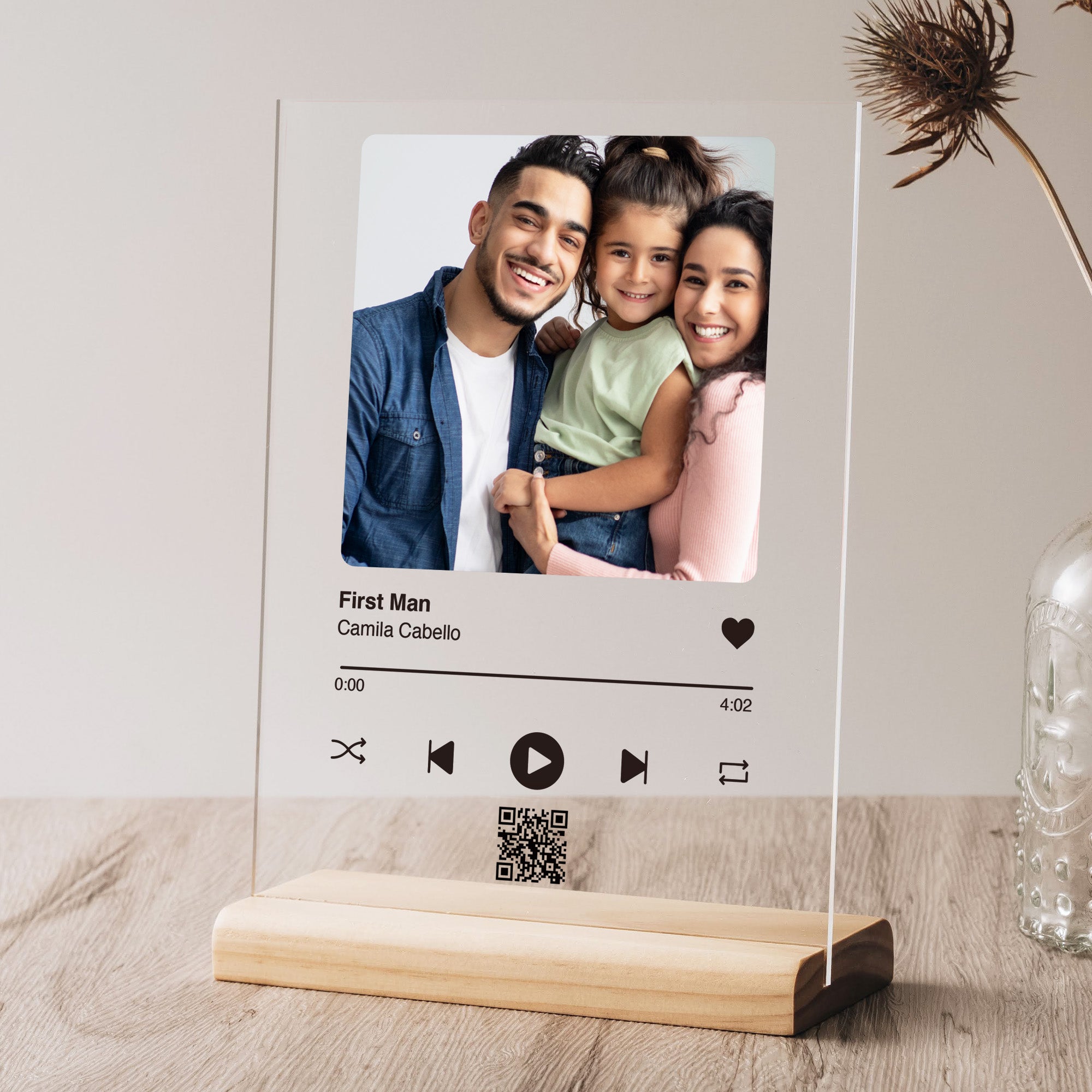 Personalized Picture Song Plaque with Stand