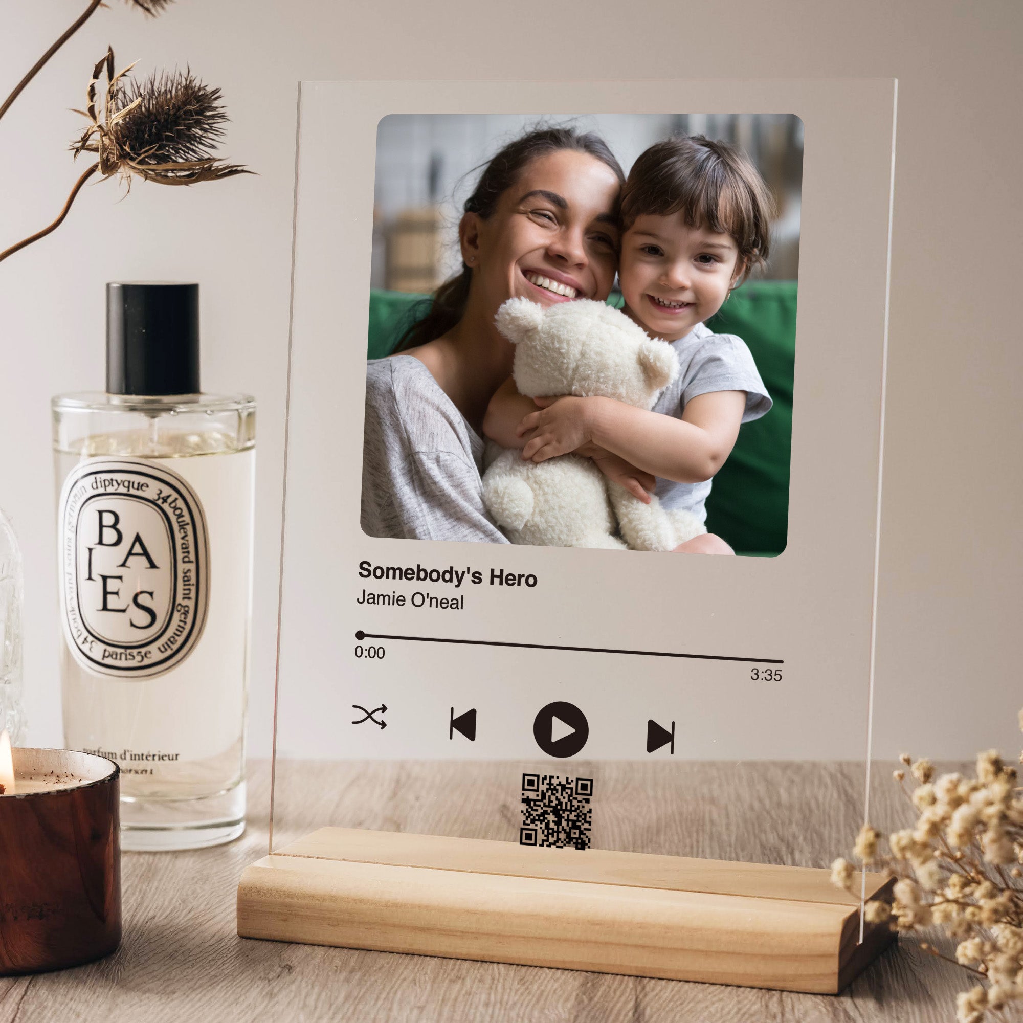 Personalized Picture Song Plaque with Stand