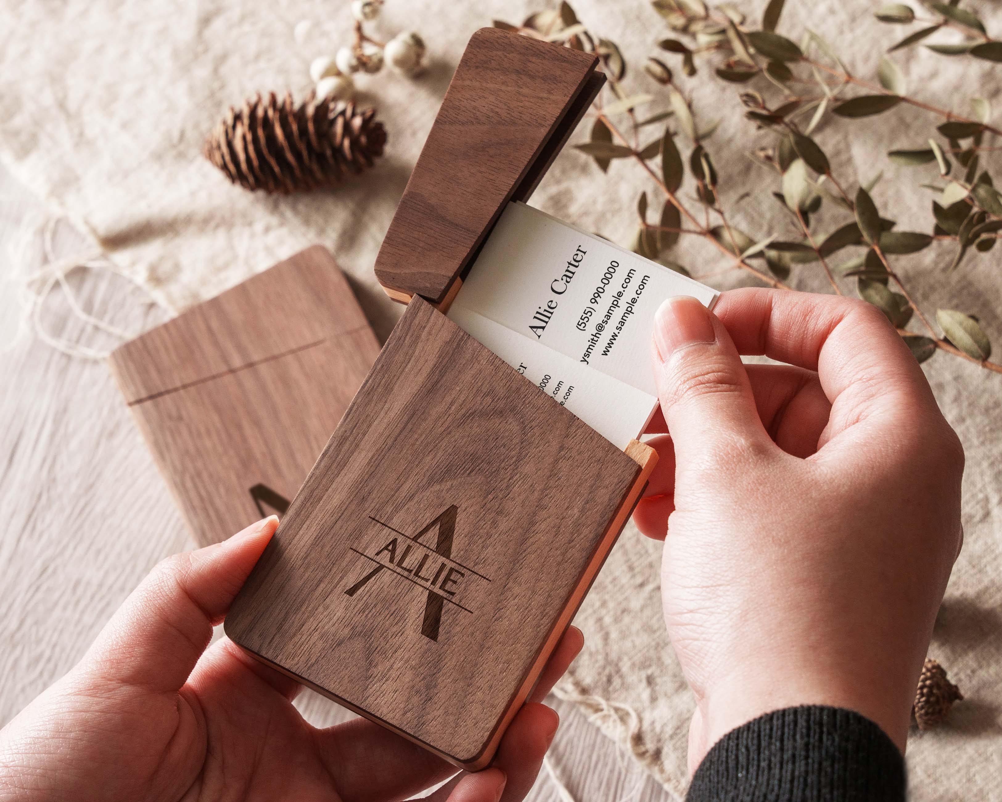 Wooden Business Card Case
