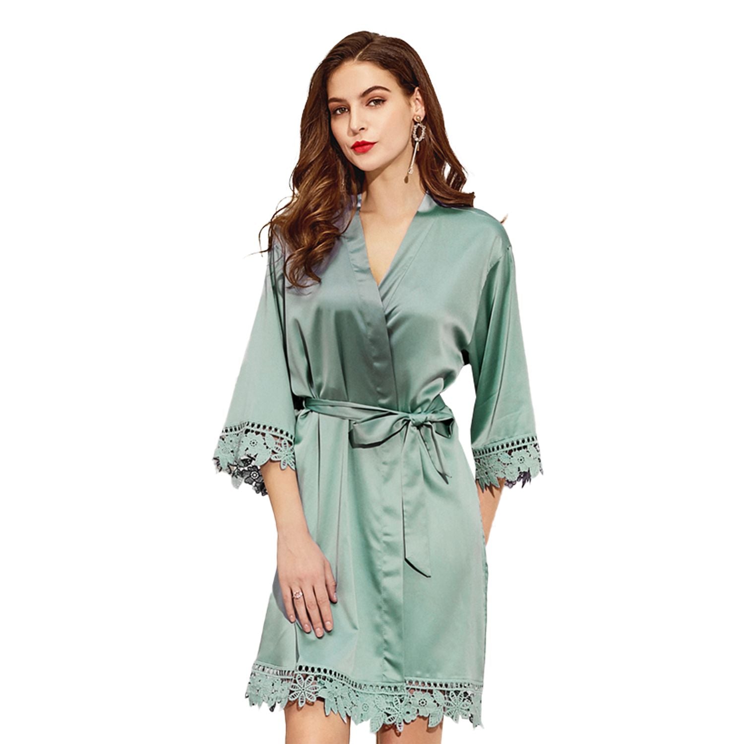 Non Personalized Silky Chunky Lace Robes