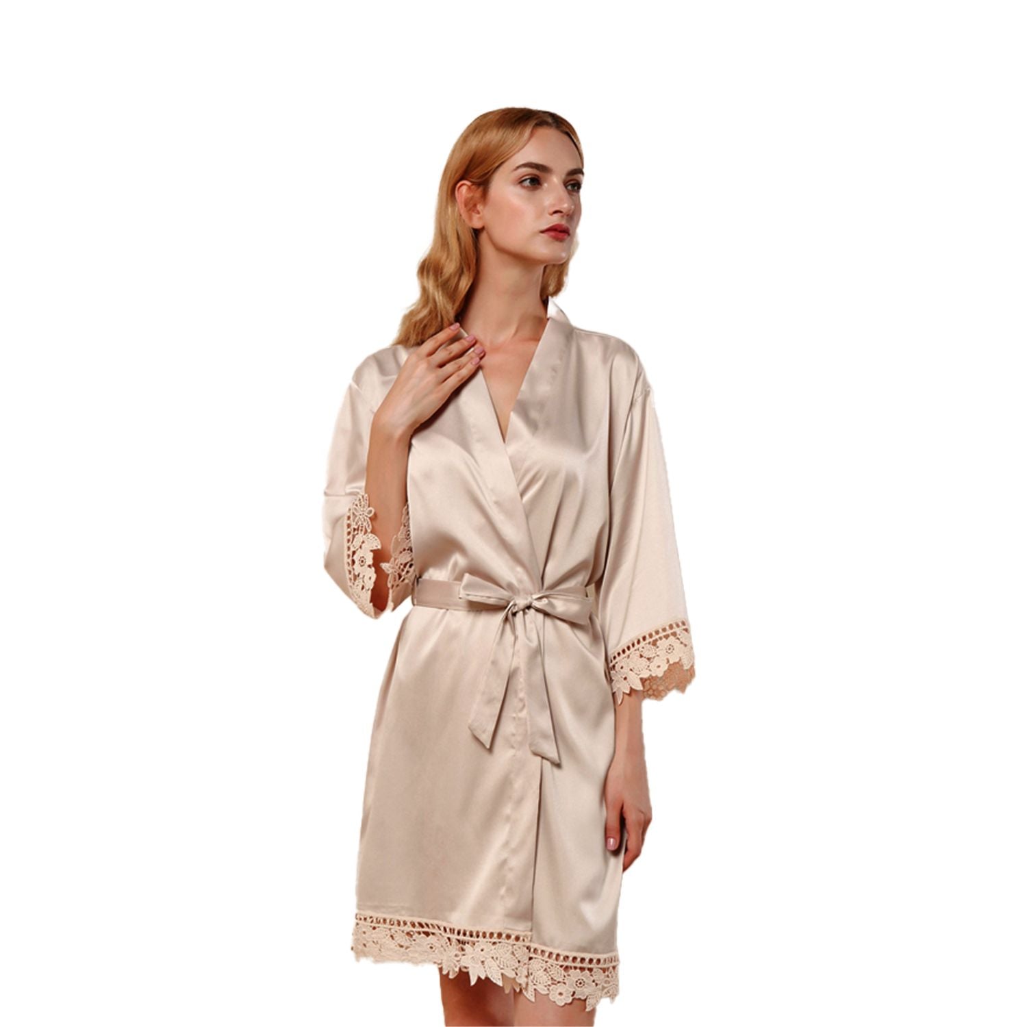 Non Personalized Silky Chunky Lace Robes